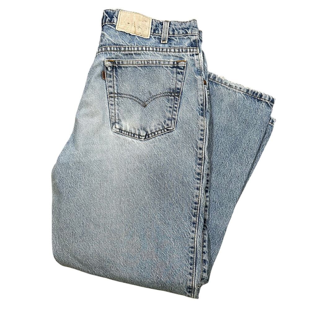 Vintage 90s Levi’s 545 Loose Fit Jeans 34x30 Baggy Light Wash Denim USA